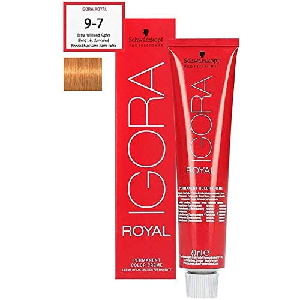 Schwarzkopf Igora Royal 9-7 Permanent Hair Color – Extra Light Blonde Beige, 60ml