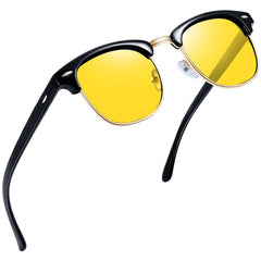 Joopin Polarized Semi Rimless Sunglasses Men Women, Classic Half Frame Sun Glasses UV Protection
