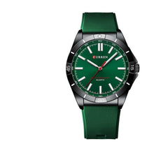 CURREN New Model CURREN Men's Analog Quartz Wrist Watches Simple Watches Silicone Band Luminous Wristwatch Business Men 8449 Fashion - GREEN