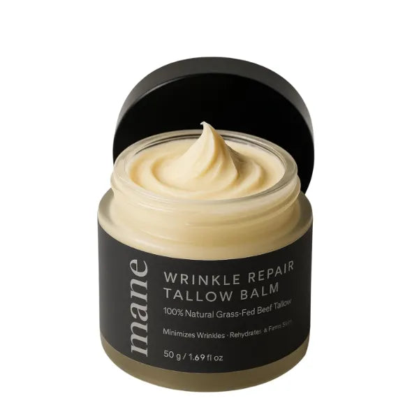 Mane Wrinkle Repair Tallow Balm for Men, Grass-Fed Beef Tallow Face Moisturizer to Fight Visible Signs of Aging