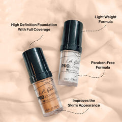 L.A. Girl Pro Coverage Liquid Foundation, Dark Chocolate, 0.95 Fl Oz