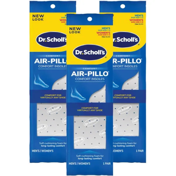 Dr. Scholl's Insoles Air Pillo Cushioning 3 Pairs