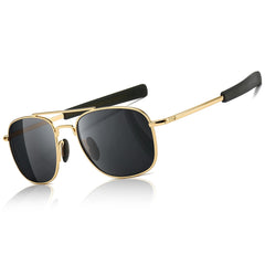 SUNGAIT Men's Military Style Polarized Pilot Aviator Sunglasses Bayonet Temples