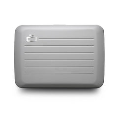Aluminium Smart Case V2 Wallet - Metal Clasp - RFID Blocking Card Holder - Holds up to 10 Cards and Banknotes - Matt Paint Stone Grey