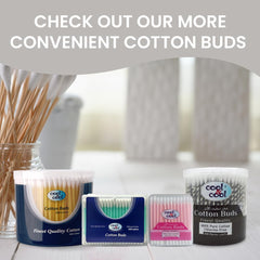 Cool & Cool Ear Buds - 300's(Pack of 3) - Round Thick Tips,Cotton Swabs,100% Cotton,Double Tipped,Hygienic,Gentle & Safe Swabs for Ears - 900 Pieces - Assorted