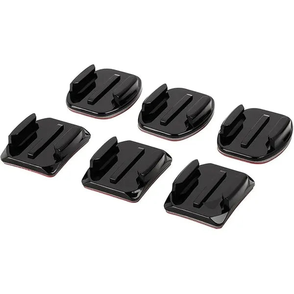 Ultimaxx Flat Curved Adhesive Helmet Mounts Accessories (6 Piece) For Gopro Camera