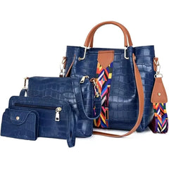 Generic Women's PU Leather Designer Handbags and Shoulder Bags , Top Handle Satchel Tote with 3 Additional Pouches