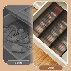 URbazaar Data Cable Organizer Storage Box With Lid Electronic Cables Organizer Box Transparent Charger Cable Organiser Desk Accessories Storage Organizer Cable Management With 1 Roll Ties Strap(D)