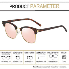 Joopin Polarized Semi Rimless Sunglasses Men Women, Classic Half Frame Sun Glasses UV Protection