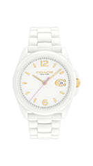 Coach GREYSON Men's Watch, Analog-White / Gold