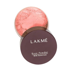 Lakmé Rose Loose Face Powder With Sunscreen, Warm Pink, Face MakEUp For A Rosy Glow - Matte Finish For Oily Skin Control, 40 G, Multi