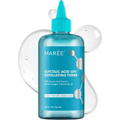 MAREE Glycolic Acid Toner 10% - Exfoliating Toner for Face - Glycolic Acid Face Exfoliator - Face, Scalp & Underarms Exfoliant Spray Alternative - Facial Toner for Women, 8.45 Fl Oz
