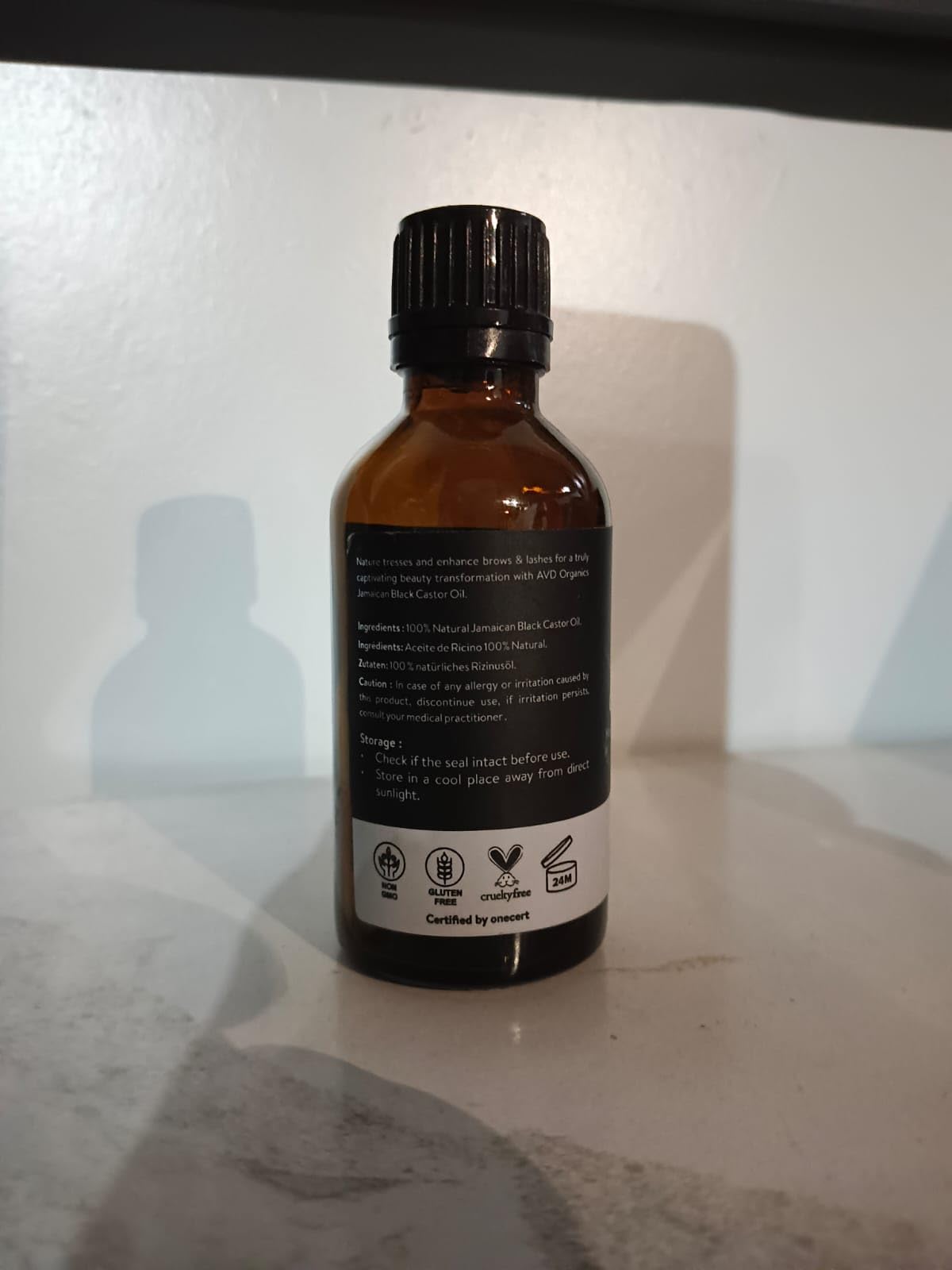 AVD Organics Jamaican Black Castor Oil | 100% Pure and Natural - Premium Grade Oil for Hair, Eyelashes and Eyebrows - Carrier Oil - Hair and Body Oil 50ML