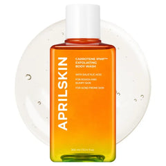 APRILSKIN Carrotene IPMP Exfoliating Body Wash, Salicylic Acid Body Wash Improve Rough & Bumpy Skin, Body Acne, Keratosis Pilaris with Niacinamide & Ceramides, Vegan & Cruelty-free - 10.14 fl.oz