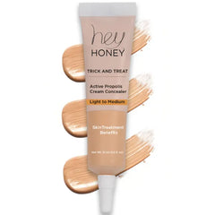 Hey Honey Skincare Trick & Treat Active Honey & Propolis Full Coverage Concealer | For Acne & Blemishes, Dark Spots, Around The Eye Dark Circles & Discoloration | 0.5 Oz.
