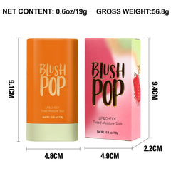 Highlighter Creamy Blush Stick, Skin-Illuminating Highlighter Makeup Stick, Suitable for Girls and Women (Shy Pink)