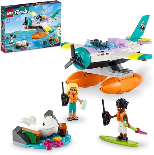 LEGO 41752 Friends Sea Rescue Plane Toy Set, Animal Care Playset with Whale Figure and 2 Mini-Dolls, Birthday Gift for Girls, Boys and Kids 6 Plus Years Old