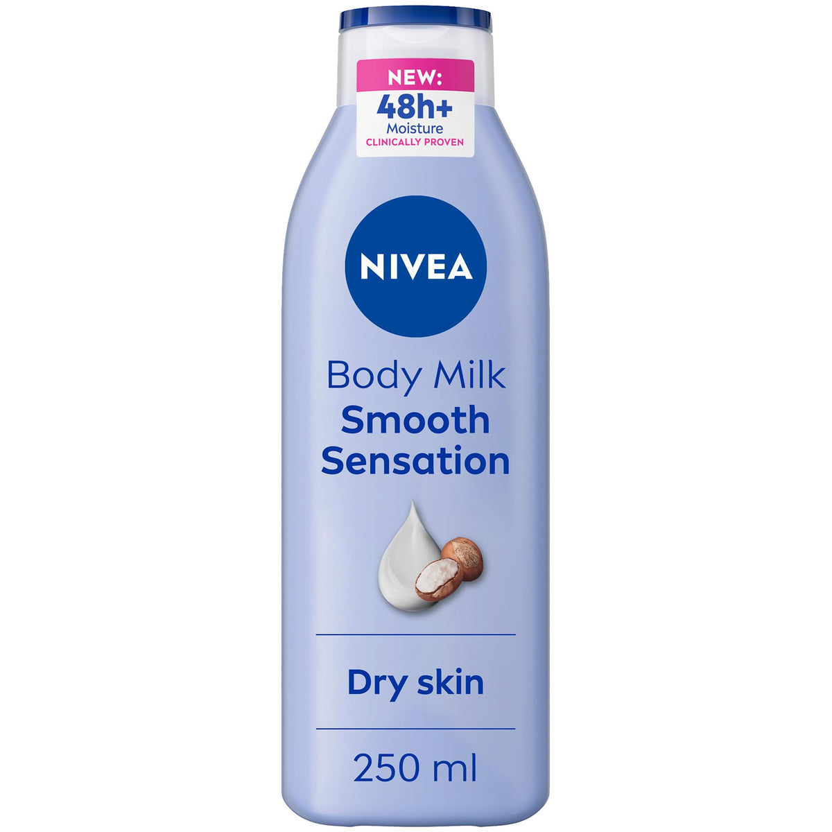 NIVEA Body Lotion for Dry Skin, Shea Smooth, with Deep Moisture Serum, 48H of Indulging Moisture Care, 250ml