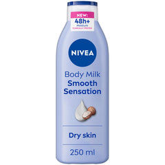 NIVEA Body Lotion for Dry Skin, Shea Smooth, with Deep Moisture Serum, 48H of Indulging Moisture Care, 250ml