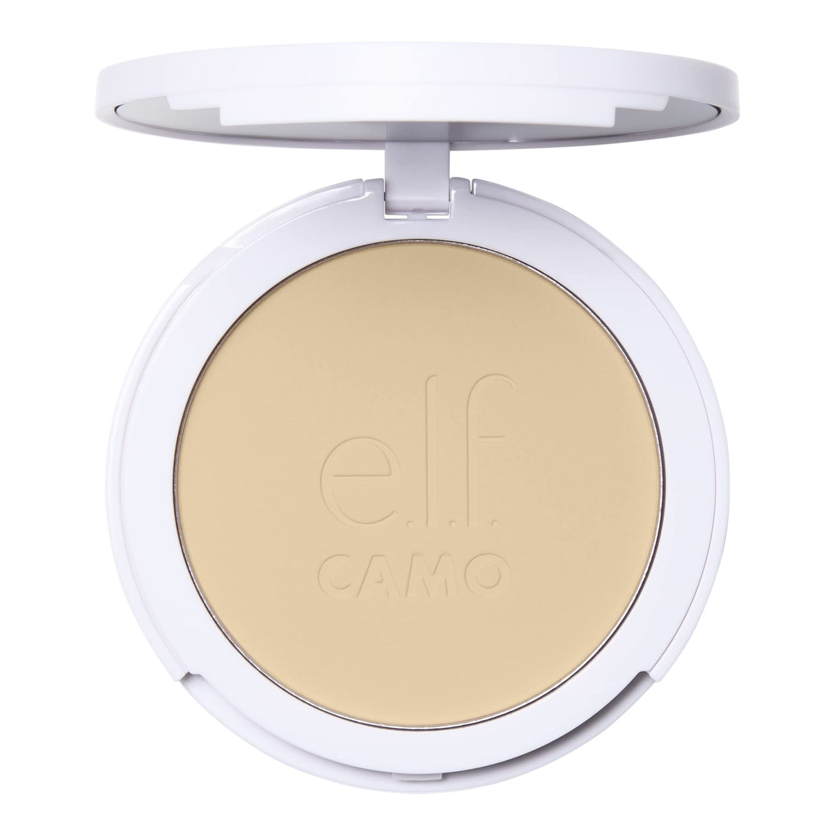e.l.f. Camo Powder Foundation, Lightweight, Primer-Infused Buildable and Long-Lasting Medium-to-Full Coverage Foundation, Fair 140 W