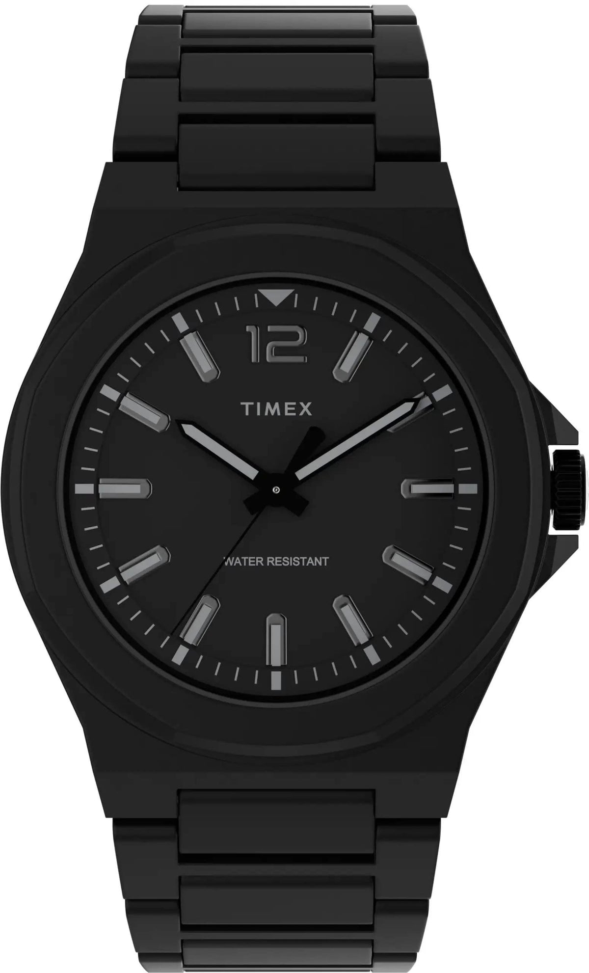 Timex TW2U42300 Men's Analogue Quartz Watch with Stainless Steel Strap, Black, Bracelet