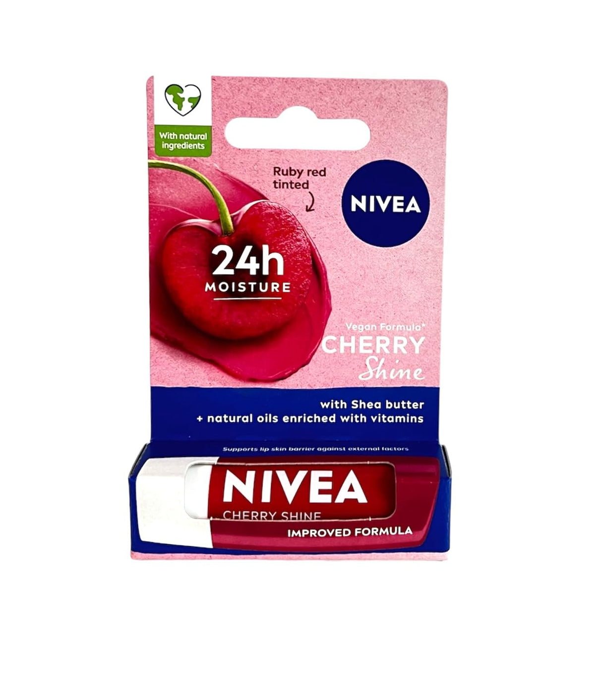 NIVEA Cherry Shine Long Lasting Lip Balm - 4.8g