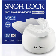 Snor Lock Anti Snoring Mouth Guard: FDA-Cleared and Modable- Fit for All Mouth Size- Anti Snoring Mouth Device- Anit Snore Mouthpiece Made in Korea