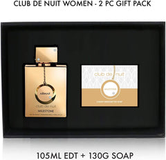 Armaf Club De Nuit Milestone Women 2 Pieces Gift Set Pink, Club De Nuit Milestone Eau De Parfum 105ml + Club De Nuit Milestone Luxury Handcrafted Soap 130g, perfumes for her