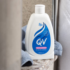 QV Skin Lotion, 250ml - Lightweight Moisturizer for Dry and Sensitive Skin, Fragrance-Free, Dermatologist Recommended