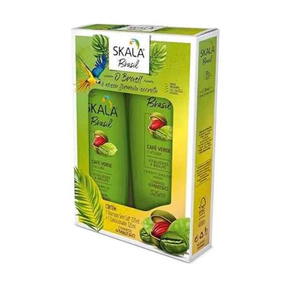 SKALA Expert Cafe Verde e Ucuuba Shampoo & Conditioner Infused with Pure 100% Natural Ingredients Vegan Formula Experience Healthier, Fuller & Thicker Looking Hair Imported from Brazil