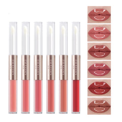 6-Piece Lip Gloss Set – Dual-Head Matte Liquid Lipstick & Lip Oil, Waterproof and Long-Lasting Velvet Lip Tint, Ideal Makeup Gift for Women and Teens on Birthdays