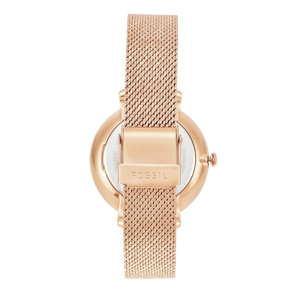 Fossil Women's Quartz Watch, Analog Display and Stainless-Steel Strap Rose Gold