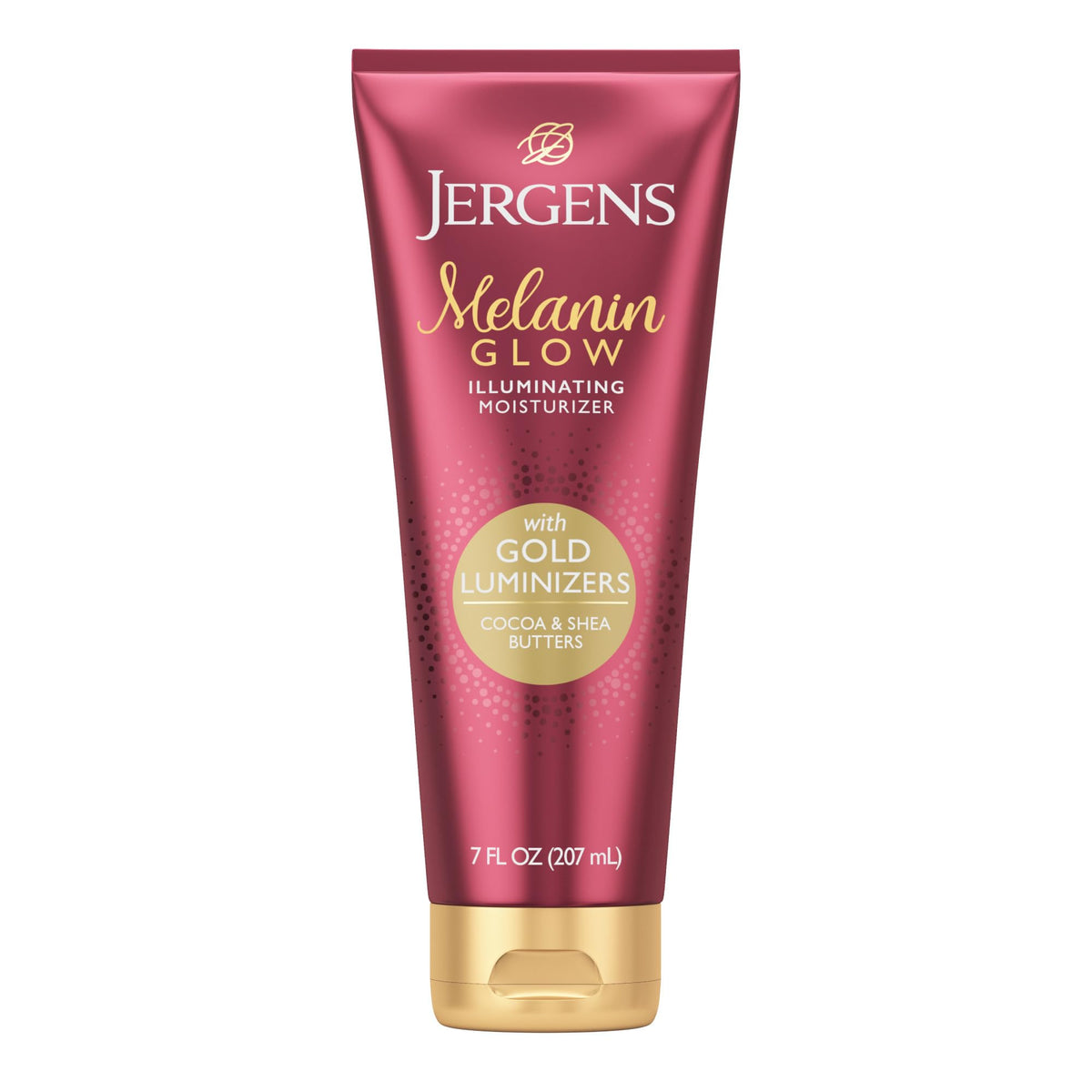 Jergens Hand & Body Lotion, Melanin Glow Illuminating Moisturizer with Gold Shimmer, 7 oz