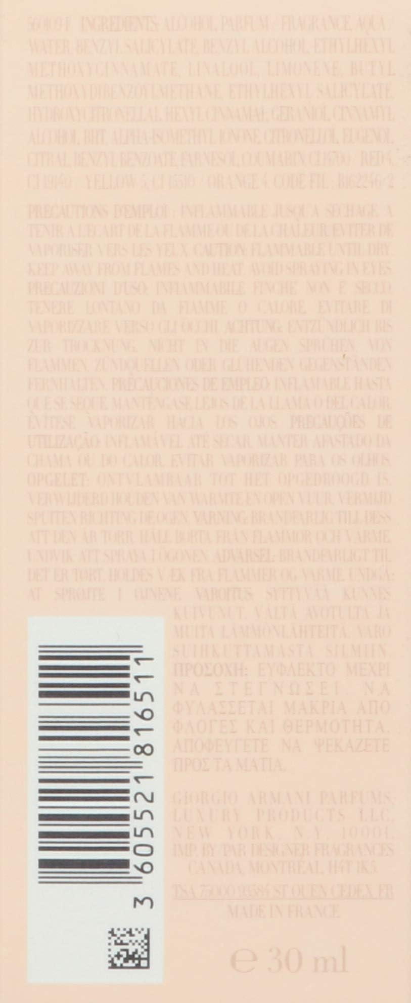 Giorgio Armani Si Eau de Parfum Spray for Women, 1 oz