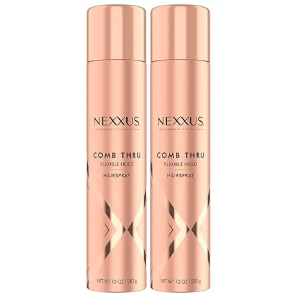 Nexxus Flexible Hold Hairspray Comb Thru for a Lightweight, Brushable Hold, with StyleProtect Technology 10 oz (Pack of 2)