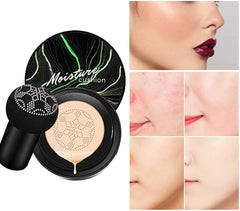 firstfly CC Cream, Mushroom Head Air Cushion CC Cream Foundation, Concealer Moisturizing BB Cream Cushion Face Makeup Matte Long Lasting Concealer Makeup Base (103# Nude)