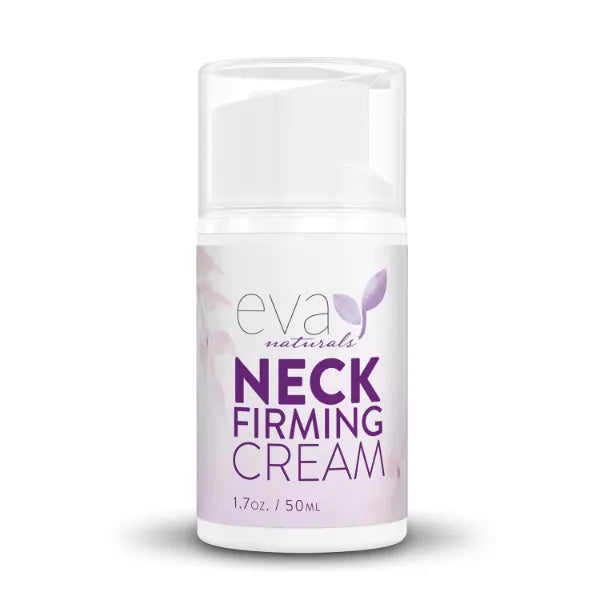 Eva Naturals Neck Firming Cream for Women - Neck Cream for Firming, Tightening, Lifting Sagging Skin, Anti Aging Moisturizer with Retinol, Collagen, Hyaluronic Acid, Peptides & Vitamin C — 1.7 Fl Oz