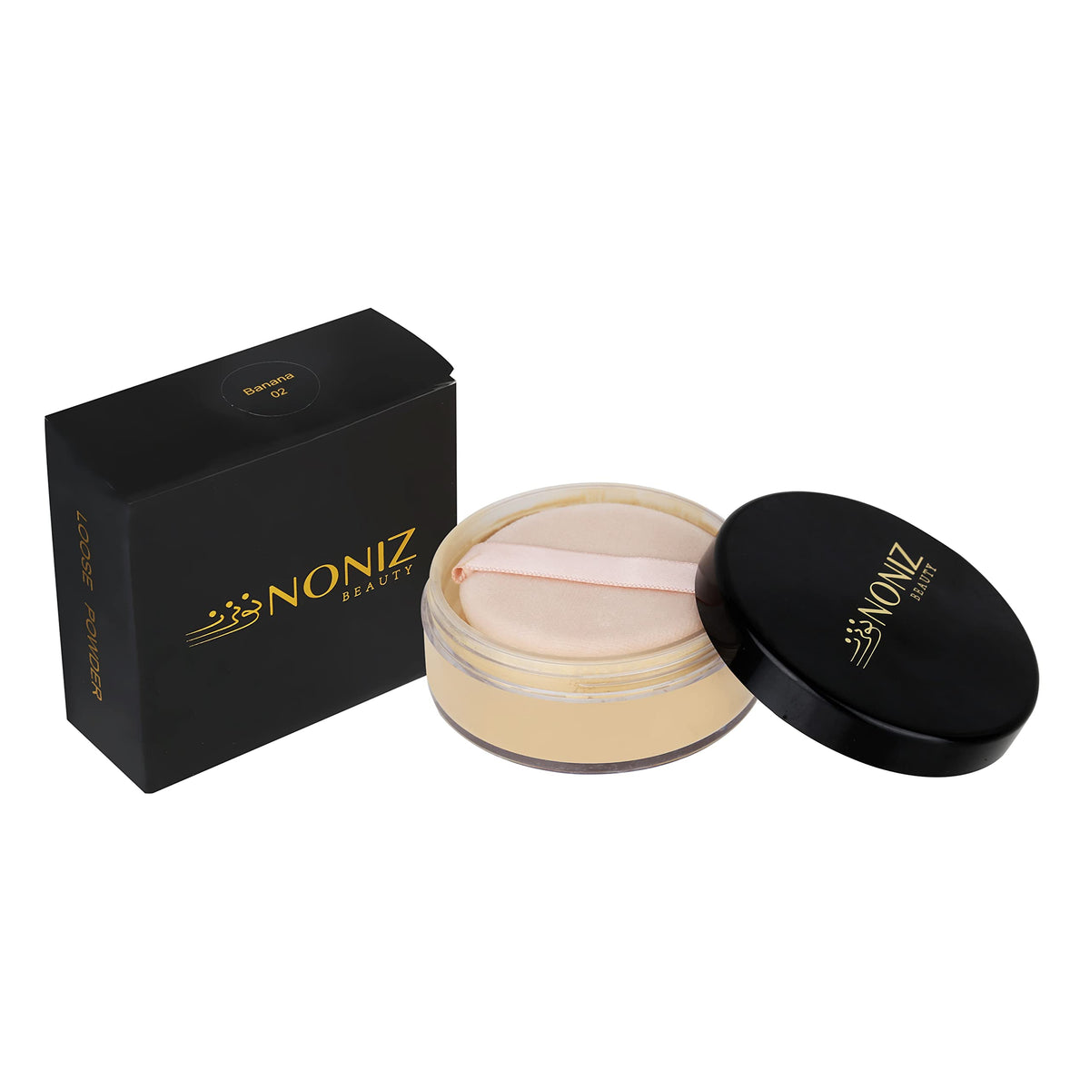 NONIZ Finishing Loose Powder - Matte Finish - Oil Absorbing - Vegan Formula - Cruelty-free Makeup - Setting Powder (Banana 02)
