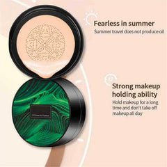 Air Cushion CC Cream Mushroom Head Foundation, CC Cream Foundation, Mushroom Head Air Cushion CC Cream, Bright Makeup Base Long Lasting with Mushroom Makeup Sponge (Ivory)
