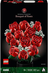 LEGO Icons Bouquet of Roses, Artificial Flowers Set for Adults, Botanical Collection, Home or Office Décor Accessories, Gifts for Women, Men, Her or Him, Relaxing Activities 10328