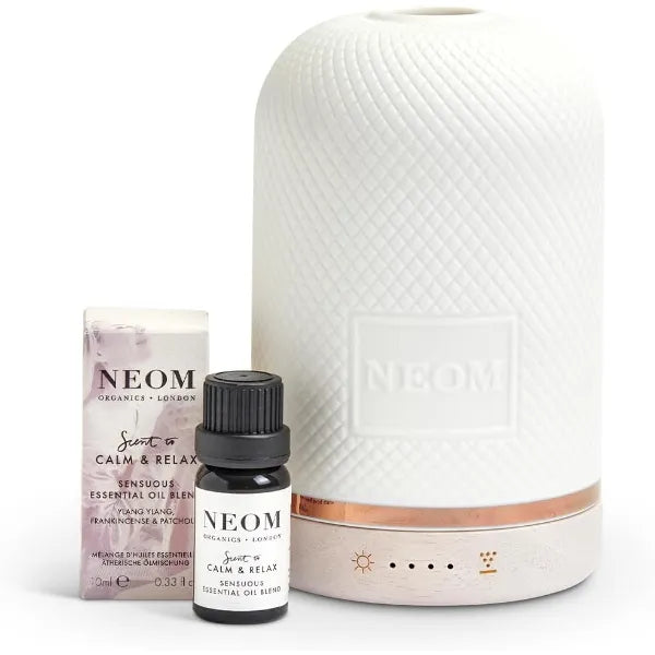 NEOM Wellness Pod Electronic Diffuser & Ylang, Ylang & Frankincense Essential Oil Blend, 10ml