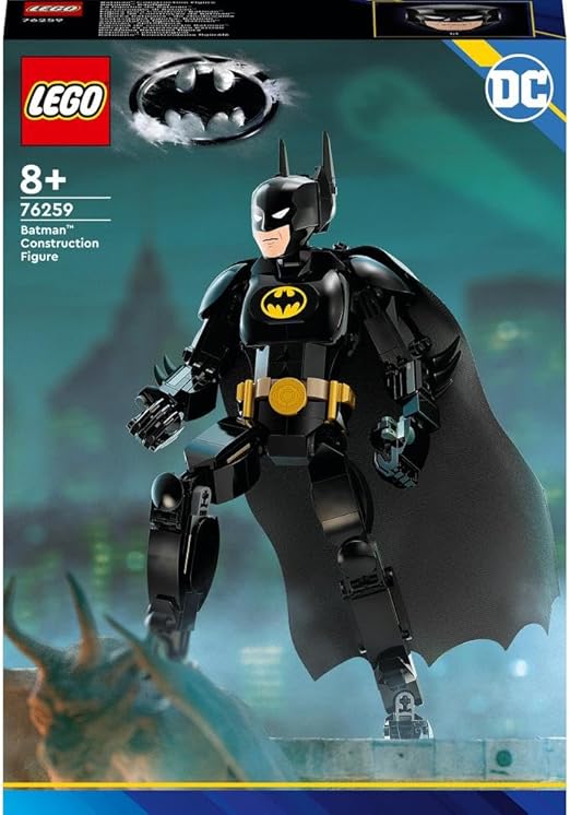 LEGO 76259 DC Batman Construction Figure, Super Hero Buildable Toy with Cape, Based on the 1989 Batman Movie, Collectible Set, Gift Idea for Kids