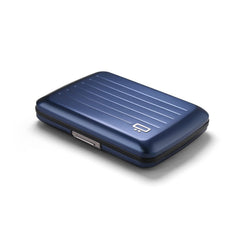 Aluminium Smart Case V2 Wallet - Metal Clasp - RFID Blocking Card Holder - Holds up to 10 Cards and Banknotes - Aluminum Navy Blue
