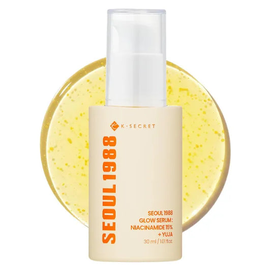 K-SECRET SEOUL 1988 Niacinamide 15% Glow Serum | Dark Spots, Uneven Skin Tone Care | Hydrating Serum with Niacinamide, Glutathione, Panthenol and Yuja | Korean Skincare, 30ml / 1.01 fl oz