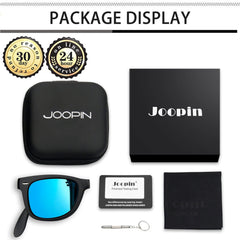 Joopin Folding Sunglasses for Men Women UV400 Protection Easy Carry Foldable Sunglasses for Driving Traveling