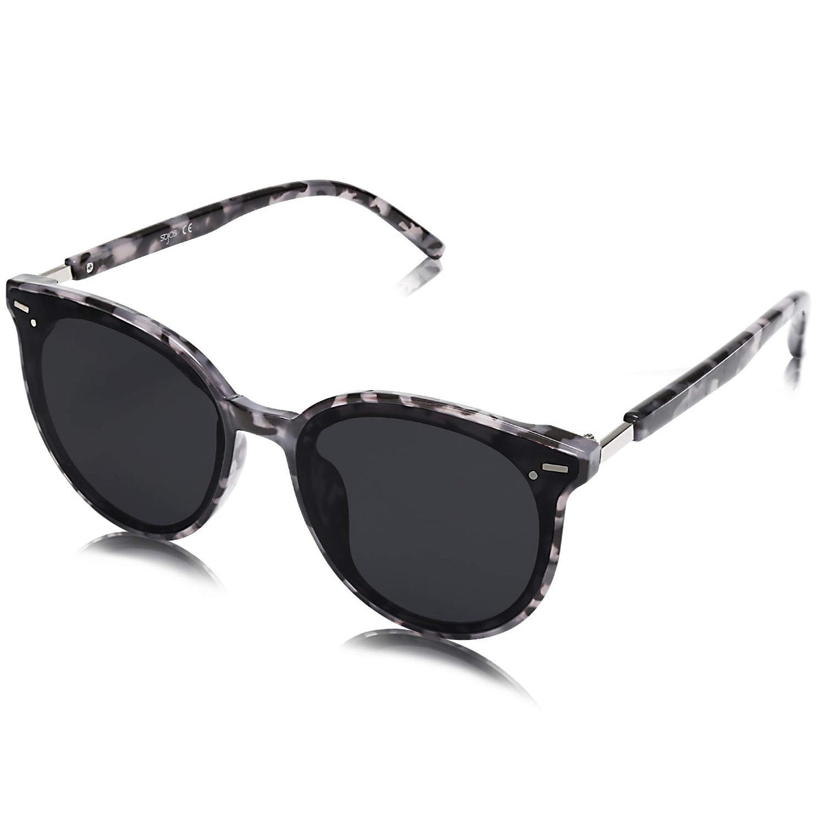 SOJOS Classic Retro Round Sunglasses Women Men Large Glasses SJ2067