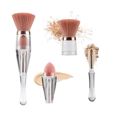 KASTWAVE 3 in 1 Beauty Brushes, Multi-functional Brush, Powder Brush, Cosmetic Brushes, Makeup Brushes for Eyes, Lips, Foundation, Concealer, Eyes, Lips, Makeup Tool (Clear)