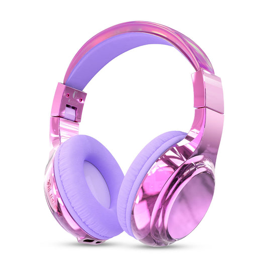 JYPS Bluetooth Headphones Children, Wireless & Wired, Over Ear, Kids Headphones Bluetooth, Pink/Purple, 3-7 Years - purple
