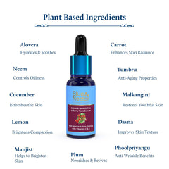 Blue Nectar Manjistha Vitamin C Face Serum for Anti Wrinkle & Skin Firming | Advanced Anti Aging Formula with Power of Vit C & E | Face Serum for Glowing Skin with Radiant Berries (13 herbs, 30 ml)