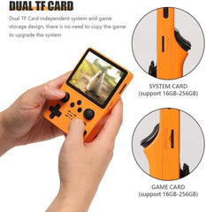 QuantumG - R35S Retro Handheld Game Console with 3.5 Inch IPS HD Display, Linux System, 64GB Inbuilt Games – Compact Pocket Video Game (Yellow)